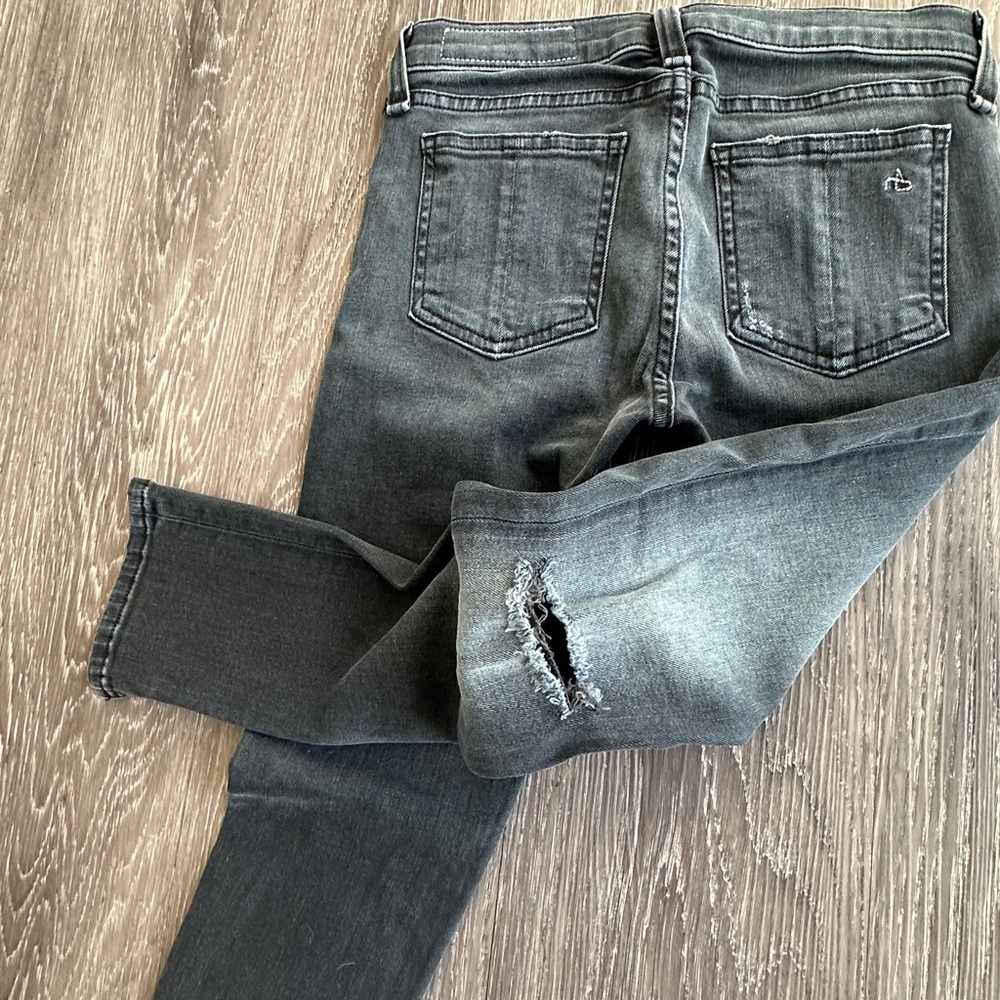 Rag & Bone Women’s Cropped Jeans Size 24 Dark Wash - Picture 11 of 17